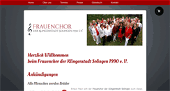 Desktop Screenshot of frauenchor-solingen.de